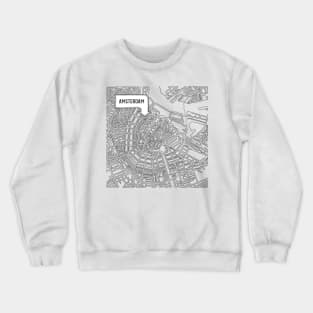 Amsterdam Hand drawn Map Crewneck Sweatshirt